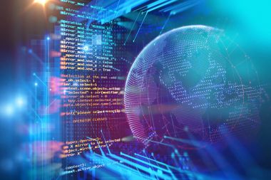 Programlama kod soyut teknolojik altyapı yazılım deve