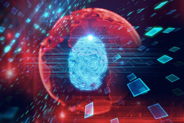 Сканирование отпечатков пальцев по голубой технологии
