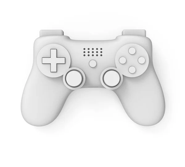 Контролер відеоігор на білому тлі з відсічним контуром . — стокове фото