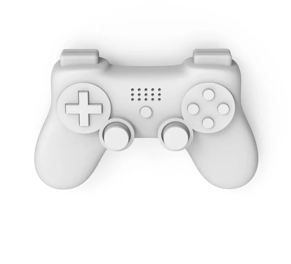 Video game controller op witte achtergrond met clipping pad. — Stockfoto