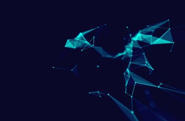 noktalar ve çizgiler bağlantısında soyut teknolojik altyapı.