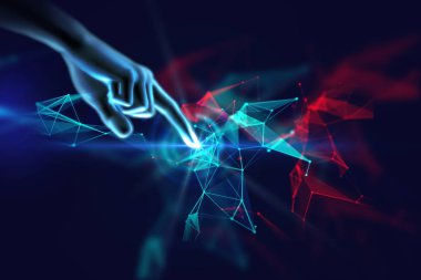 Dünya futuristik teknoloji arka plan 