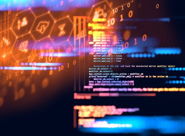 Programlama kod soyut teknolojik altyapı yazılım deve