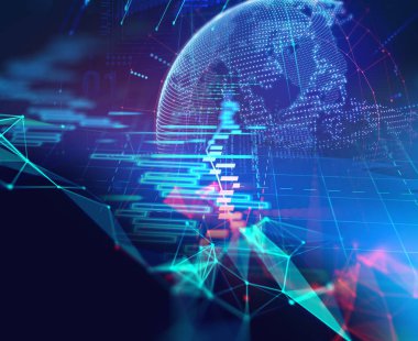 Teknik mali grafik teknolojisi arka plan üzerinde