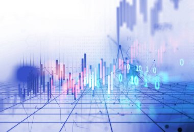 Teknik mali grafik teknolojisi arka plan üzerinde