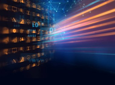 iş ve kutsal kişilerin resmi üstünde mavi teknoloji arka plan öğrenme