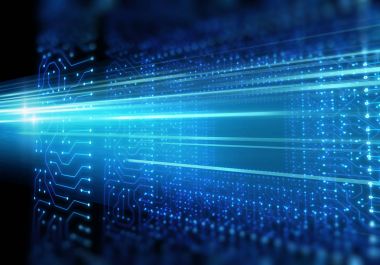 fütüristik mavi devre desen arka plan illüstrasyon