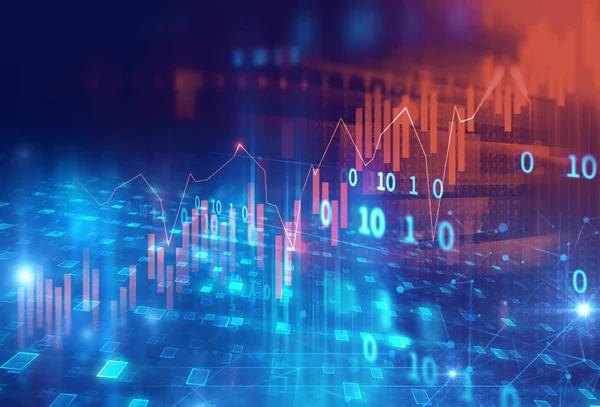 Teknik mali grafik teknolojisi arka plan üzerinde — Stok fotoğraf