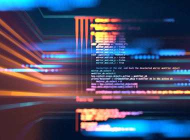 Programlama kod soyut teknolojik altyapı yazılım deve