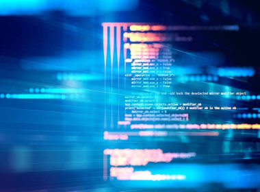 Programlama kod soyut teknolojik altyapı yazılım deve