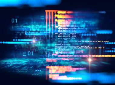 Programlama kod soyut teknolojik altyapı yazılım deve
