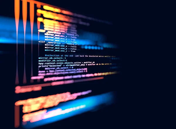 Programación de código abstracto tecnología de fondo de software deve — Foto de Stock