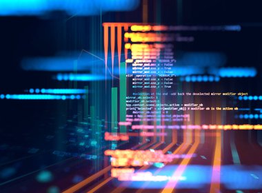 Programlama kod soyut teknolojik altyapı yazılım deve