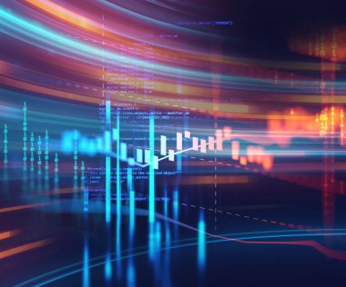 Teknik mali grafik teknolojisi arka plan üzerinde