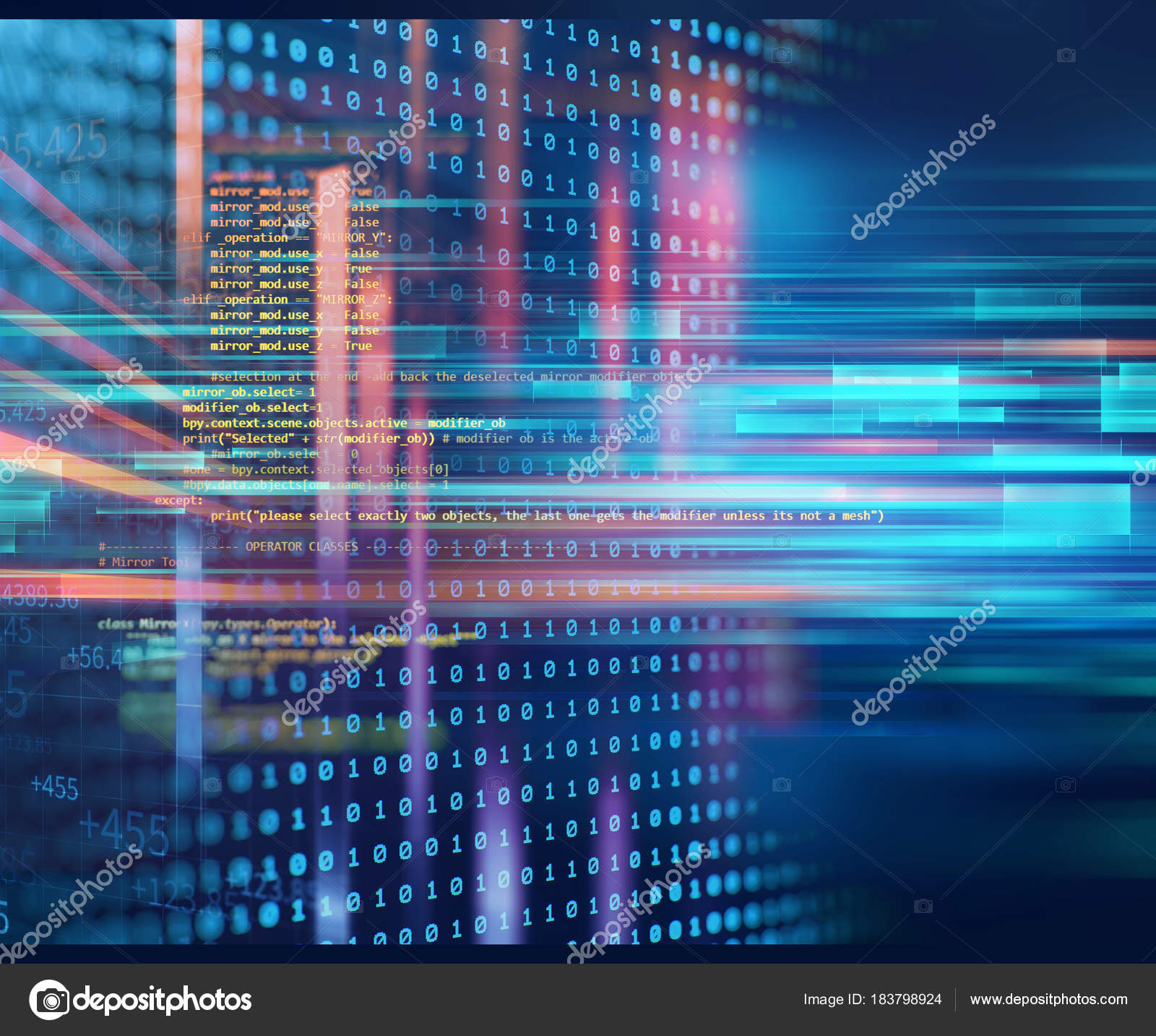 Programming code abstract technology background of software deve Stock ...