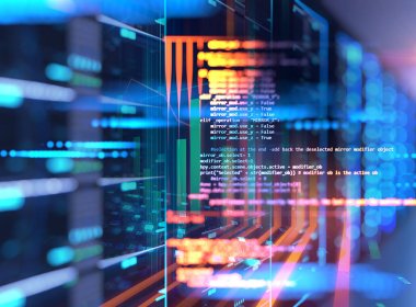 Programlama kod soyut teknolojik altyapı yazılım deve