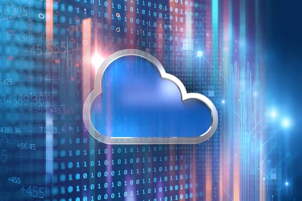 Cloud computing systeem abstracte technische achtergrond — Stockfoto
