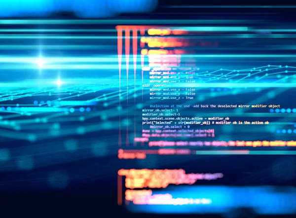 Programación de código abstracto tecnología de fondo de software deve — Foto de Stock