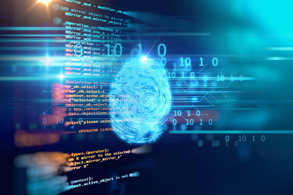 Сканирование отпечатков пальцев по голубой технологии
