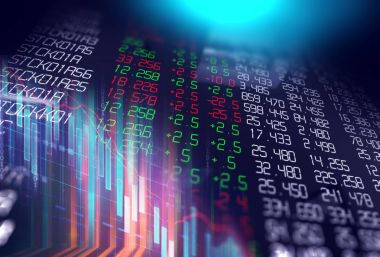 hisse senedi grafiği veri ekranda teknolojik altyapı