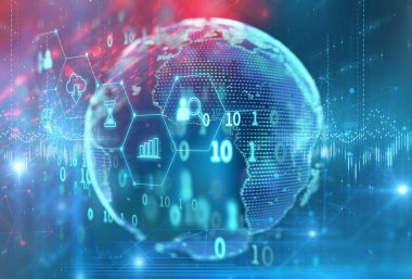 fintech kutsal kişilerin resmi üstünde soyut mali teknolojik altyapı .