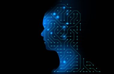 devre desen teknoloji 3d hasta üzerinde sanal insan silüeti
