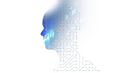 devre desen teknoloji 3d hasta üzerinde sanal insan silüeti