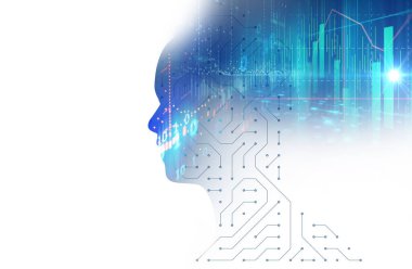 devre desen teknoloji 3d hasta üzerinde sanal insan silüeti