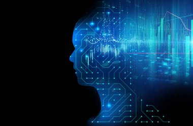 devre desen teknoloji 3d hasta üzerinde sanal insan silüeti