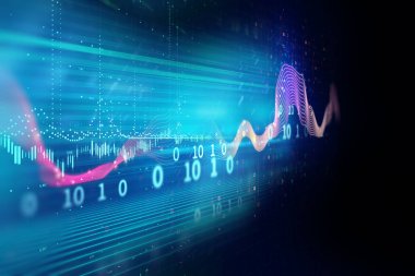 Ses dalga formu soyut teknolojik altyapı 