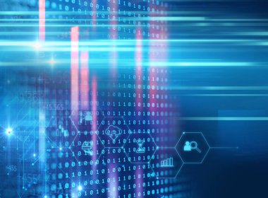 fintech kutsal kişilerin resmi üstünde soyut mali teknolojik altyapı .