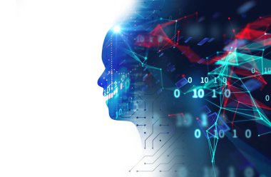 devre desen teknoloji 3d hasta üzerinde sanal insan silüeti