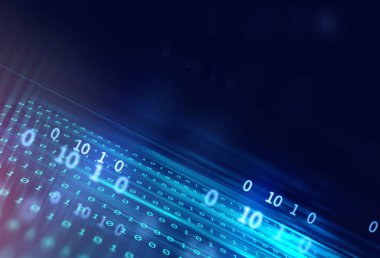Dijital kod numarası soyut teknolojik altyapı
