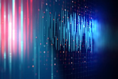 Ses dalga formu soyut teknolojik altyapı 