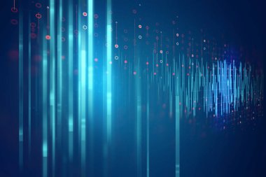 Mavi geometrik şekil soyut teknolojik altyapı 