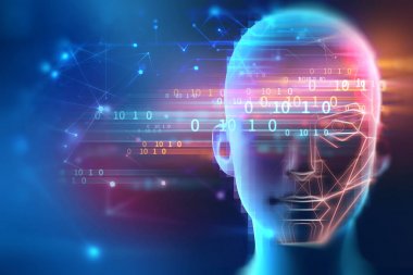 soyut teknolojik altyapı grafik yüzünde