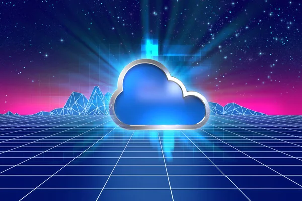 Cloud computing system abstract technology background — Stock Photo, Image
