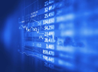 Teknik mali grafik teknolojisi arka plan üzerinde