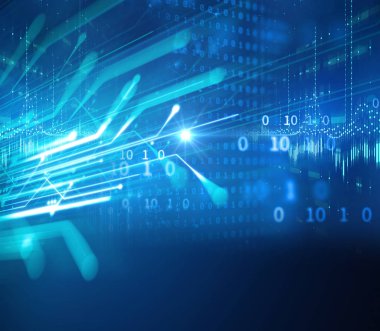 Mavi geometrik şekil soyut teknolojik altyapı 