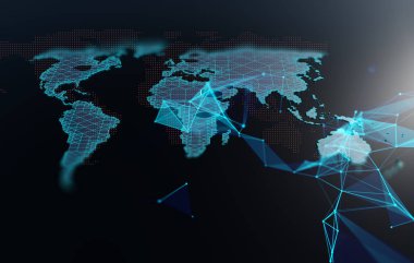 Teknik mali grafik dijital dünya 3d çizim üzerinde