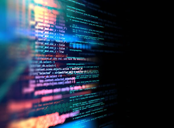 Programmering Code Abstracte Technische Achtergrond Van Softwareontwikkelaar Computer Reiszak — Stockfoto