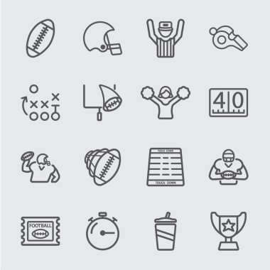 Amerikan futbolu satırı simgesi