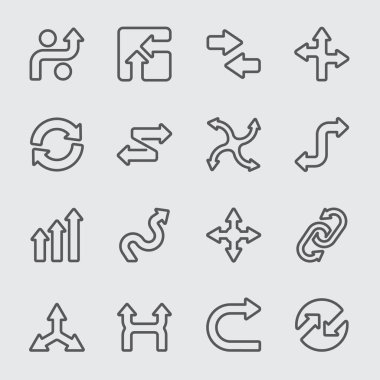 Ok ve yön satırı simgesi