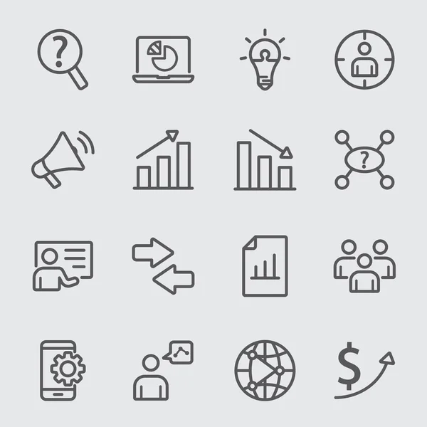 Icono de línea de marketing — Vector de stock