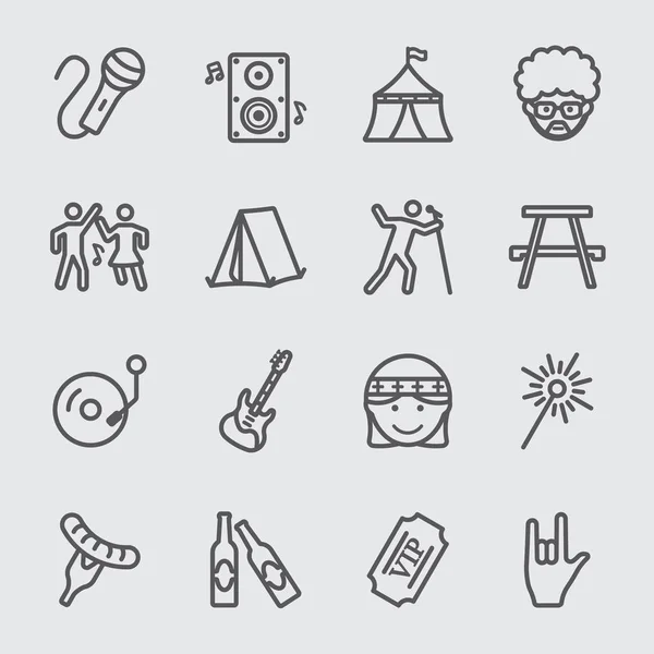 Festival lijn pictogram — Stockvector