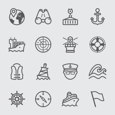 Bağlantı noktası deniz satırı simgesi