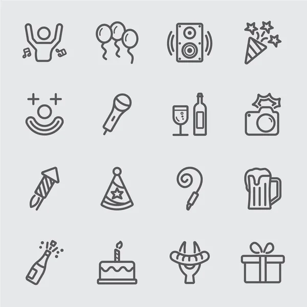 Party and Birthday line icon Stock Illustration