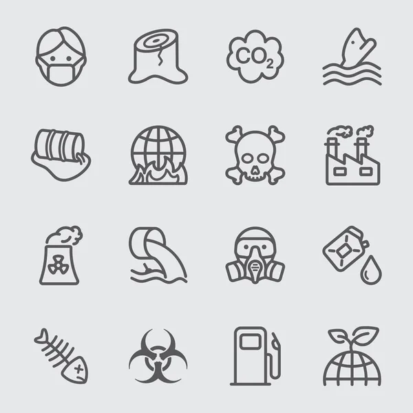 Pollution line icon Royalty Free Stock Vectors