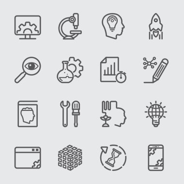 Araştırma ve geliştirme satırı simgesi