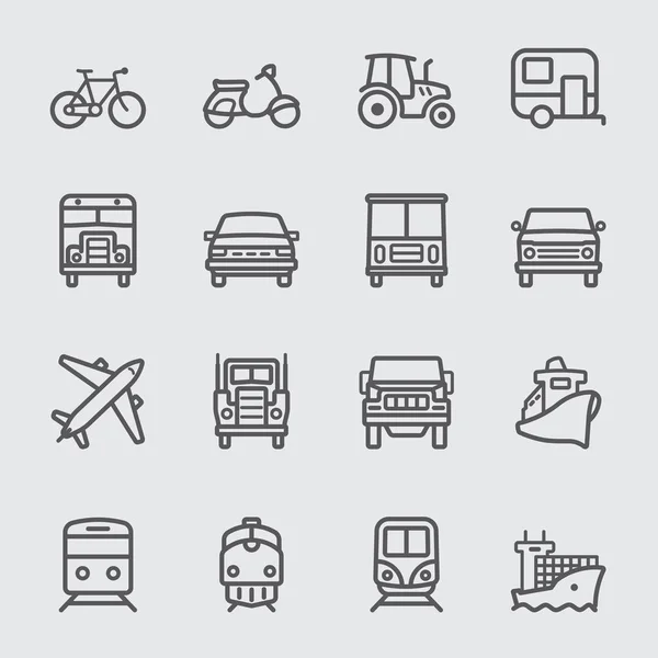 Icono de línea de transporte — Vector de stock